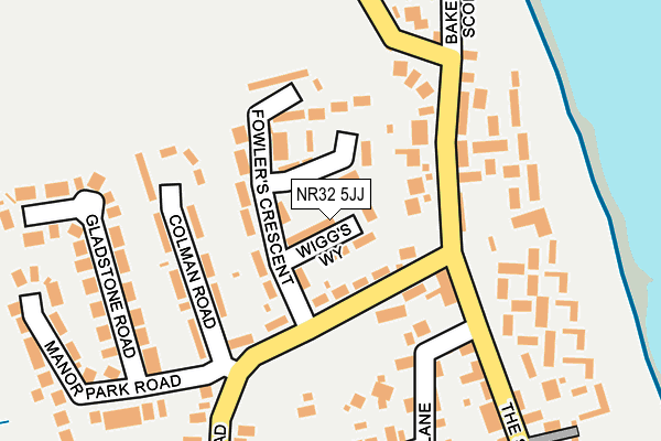 NR32 5JJ map - OS OpenMap – Local (Ordnance Survey) NR32 5JJ map - OS OpenMap – Local (Ordnance Survey)