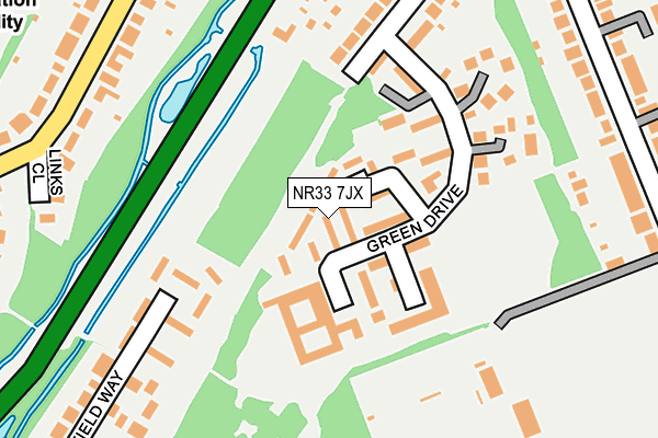 NR33 7JX map - OS OpenMap – Local (Ordnance Survey) NR33 7JX map - OS OpenMap – Local (Ordnance Survey)