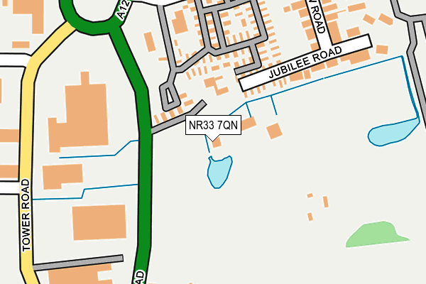 NR33 7QN map - OS OpenMap – Local (Ordnance Survey) NR33 7QN map - OS OpenMap – Local (Ordnance Survey)