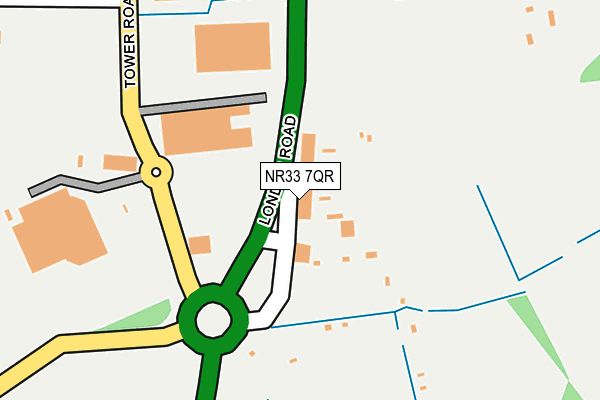 NR33 7QR map - OS OpenMap – Local (Ordnance Survey) NR33 7QR map - OS OpenMap – Local (Ordnance Survey)