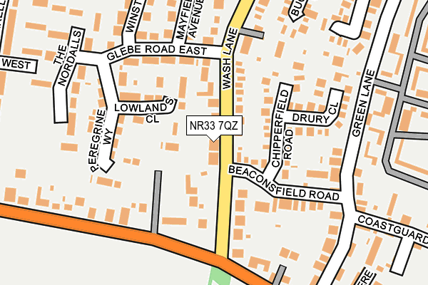 NR33 7QZ map - OS OpenMap – Local (Ordnance Survey) NR33 7QZ map - OS OpenMap – Local (Ordnance Survey)