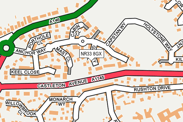 NR33 8GX map - OS OpenMap – Local (Ordnance Survey) NR33 8GX map - OS OpenMap – Local (Ordnance Survey)