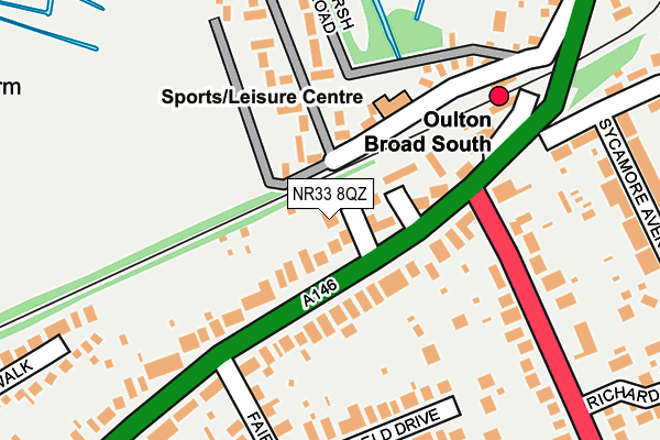NR33 8QZ map - OS OpenMap – Local (Ordnance Survey) NR33 8QZ map - OS OpenMap – Local (Ordnance Survey)