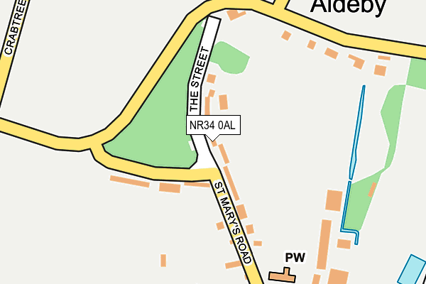 NR34 0AL map - OS OpenMap – Local (Ordnance Survey)