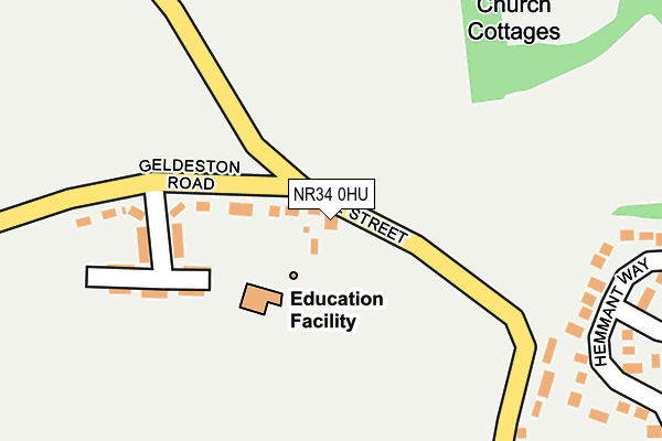 NR34 0HU map - OS OpenMap – Local (Ordnance Survey) NR34 0HU map - OS OpenMap – Local (Ordnance Survey)