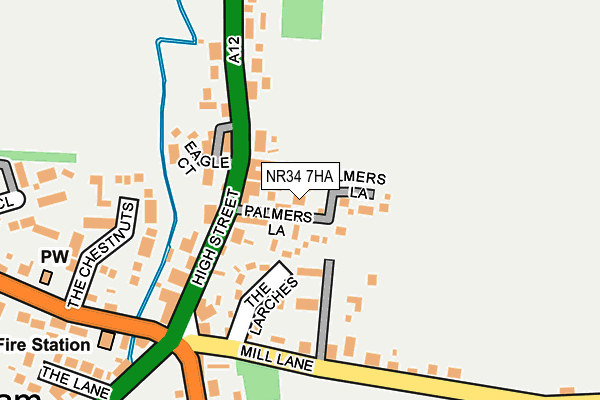 NR34 7HA map - OS OpenMap – Local (Ordnance Survey) NR34 7HA map - OS OpenMap – Local (Ordnance Survey)