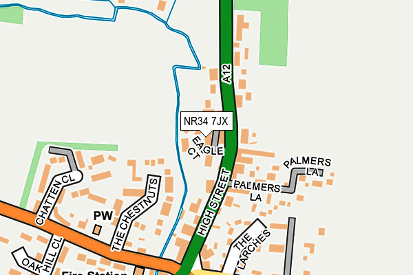 NR34 7JX map - OS OpenMap – Local (Ordnance Survey) NR34 7JX map - OS OpenMap – Local (Ordnance Survey)