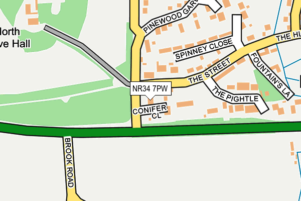 NR34 7PW map - OS OpenMap – Local (Ordnance Survey) NR34 7PW map - OS OpenMap – Local (Ordnance Survey)