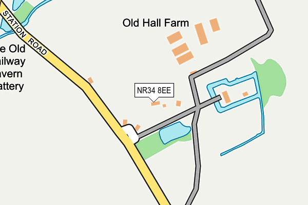 NR34 8EE map - OS OpenMap – Local (Ordnance Survey) NR34 8EE map - OS OpenMap – Local (Ordnance Survey)