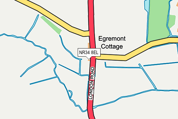 NR34 8EL map - OS OpenMap – Local (Ordnance Survey) NR34 8EL map - OS OpenMap – Local (Ordnance Survey)