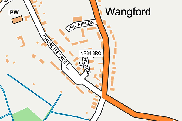 NR34 8RQ map - OS OpenMap – Local (Ordnance Survey) NR34 8RQ map - OS OpenMap – Local (Ordnance Survey)