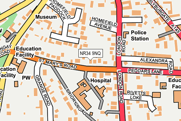 NR34 9NQ map - OS OpenMap – Local (Ordnance Survey) NR34 9NQ map - OS OpenMap – Local (Ordnance Survey)