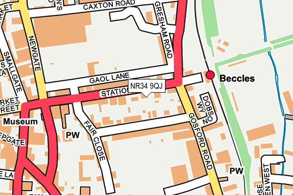 NR34 9QJ map - OS OpenMap – Local (Ordnance Survey) NR34 9QJ map - OS OpenMap – Local (Ordnance Survey)