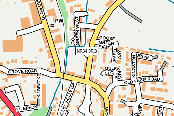NR34 9RQ map - OS OpenMap – Local (Ordnance Survey) NR34 9RQ map - OS OpenMap – Local (Ordnance Survey)