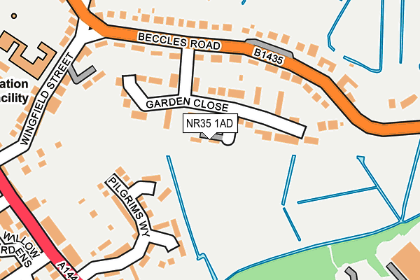 NR35 1AD map - OS OpenMap – Local (Ordnance Survey) NR35 1AD map - OS OpenMap – Local (Ordnance Survey)