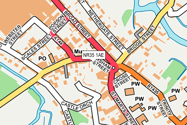NR35 1AE map - OS OpenMap – Local (Ordnance Survey) NR35 1AE map - OS OpenMap – Local (Ordnance Survey)