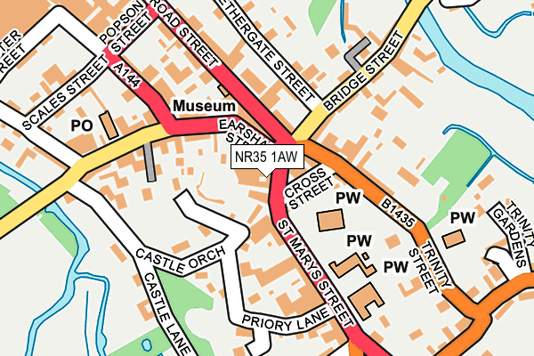 NR35 1AW map - OS OpenMap – Local (Ordnance Survey) NR35 1AW map - OS OpenMap – Local (Ordnance Survey)