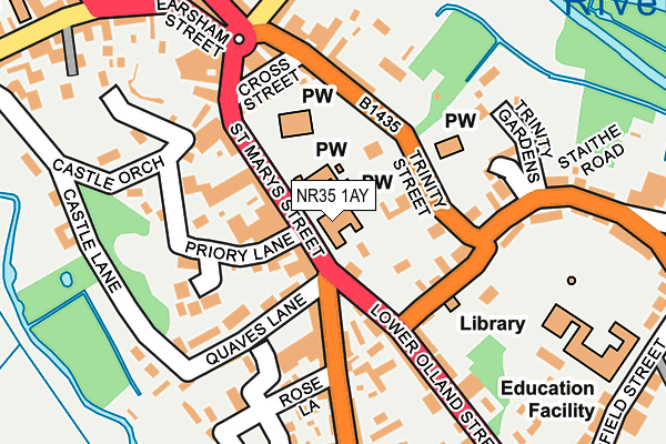 NR35 1AY map - OS OpenMap – Local (Ordnance Survey) NR35 1AY map - OS OpenMap – Local (Ordnance Survey)