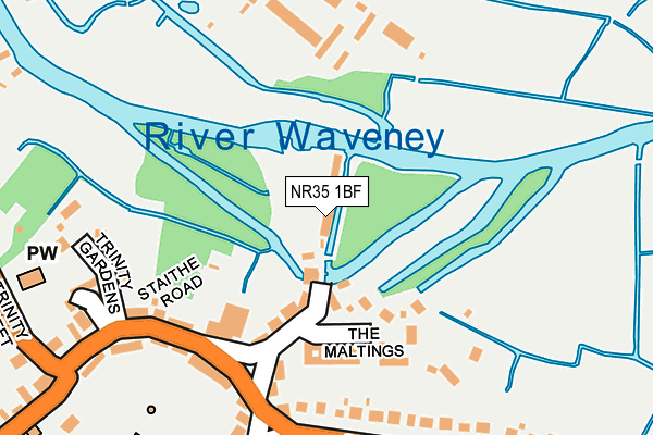 NR35 1BF map - OS OpenMap – Local (Ordnance Survey) NR35 1BF map - OS OpenMap – Local (Ordnance Survey)