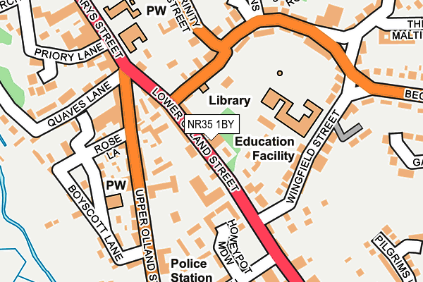 NR35 1BY map - OS OpenMap – Local (Ordnance Survey)