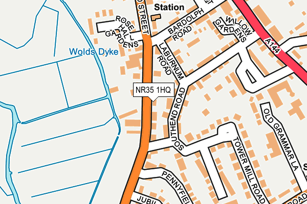 NR35 1HQ map - OS OpenMap – Local (Ordnance Survey)
