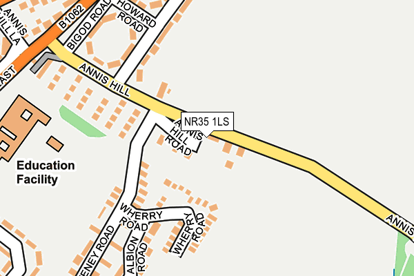 NR35 1LS map - OS OpenMap – Local (Ordnance Survey) NR35 1LS map - OS OpenMap – Local (Ordnance Survey)