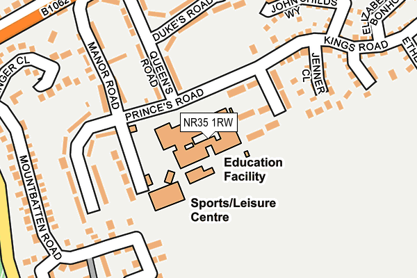 NR35 1RW map - OS OpenMap – Local (Ordnance Survey) NR35 1RW map - OS OpenMap – Local (Ordnance Survey)