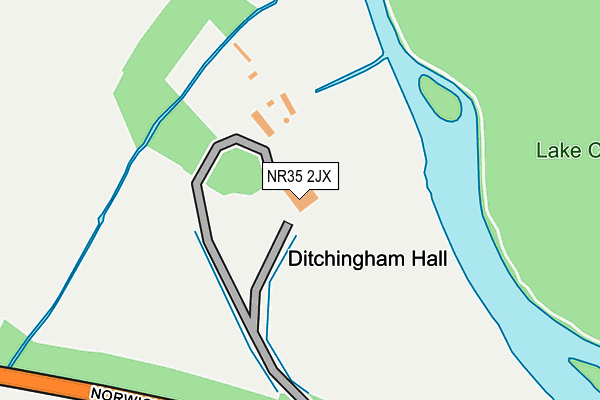 NR35 2JX map - OS OpenMap – Local (Ordnance Survey) NR35 2JX map - OS OpenMap – Local (Ordnance Survey)
