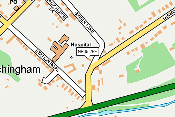 NR35 2PF map - OS OpenMap – Local (Ordnance Survey) NR35 2PF map - OS OpenMap – Local (Ordnance Survey)