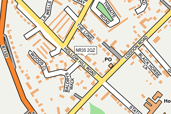 NR35 2QZ map - OS OpenMap – Local (Ordnance Survey) NR35 2QZ map - OS OpenMap – Local (Ordnance Survey)