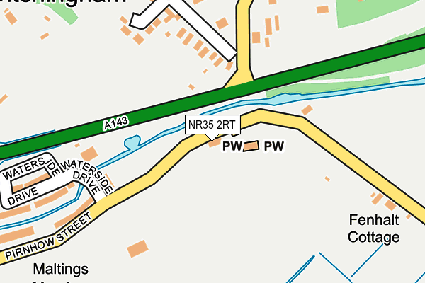 NR35 2RT map - OS OpenMap – Local (Ordnance Survey)