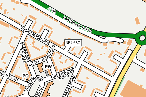 NR4 6BG map - OS OpenMap – Local (Ordnance Survey) NR4 6BG map - OS OpenMap – Local (Ordnance Survey)