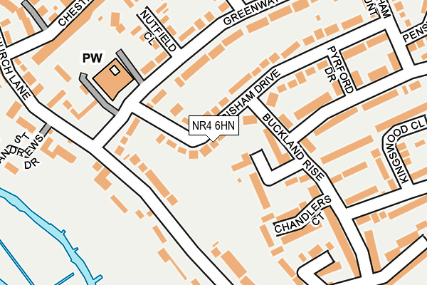 NR4 6HN map - OS OpenMap – Local (Ordnance Survey) NR4 6HN map - OS OpenMap – Local (Ordnance Survey)