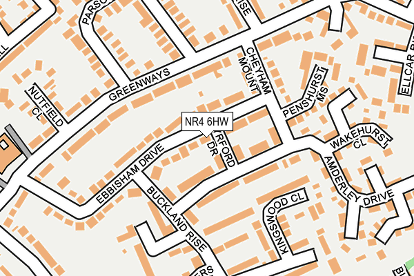 NR4 6HW map - OS OpenMap – Local (Ordnance Survey) NR4 6HW map - OS OpenMap – Local (Ordnance Survey)