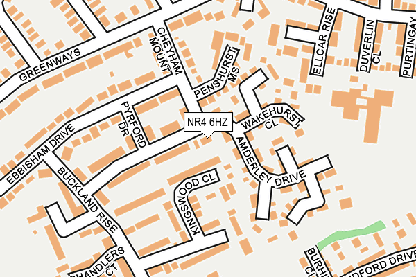 NR4 6HZ map - OS OpenMap – Local (Ordnance Survey) NR4 6HZ map - OS OpenMap – Local (Ordnance Survey)