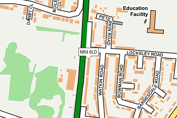 NR4 6LD map - OS OpenMap – Local (Ordnance Survey)