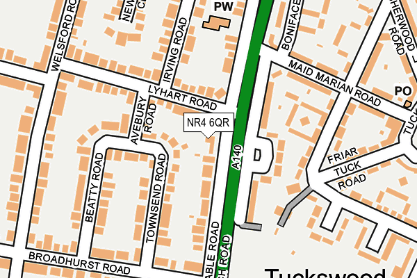 NR4 6QR map - OS OpenMap – Local (Ordnance Survey) NR4 6QR map - OS OpenMap – Local (Ordnance Survey)