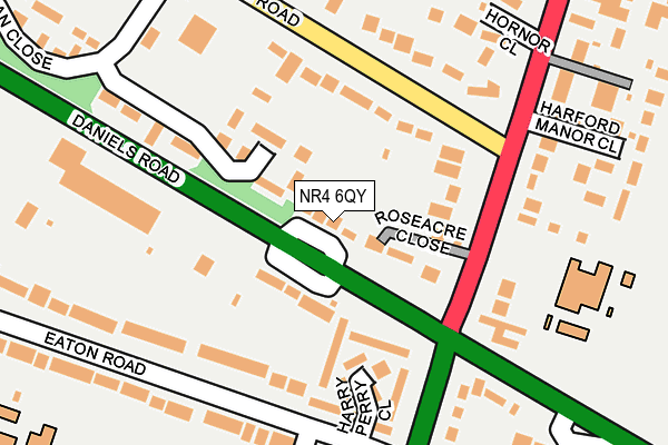 NR4 6QY map - OS OpenMap – Local (Ordnance Survey) NR4 6QY map - OS OpenMap – Local (Ordnance Survey)