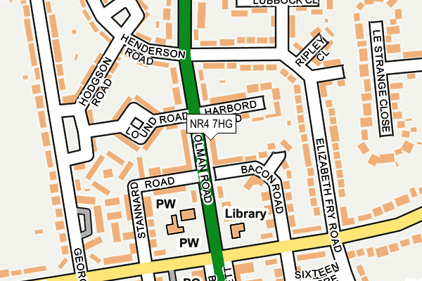 NR4 7HG map - OS OpenMap – Local (Ordnance Survey) NR4 7HG map - OS OpenMap – Local (Ordnance Survey)