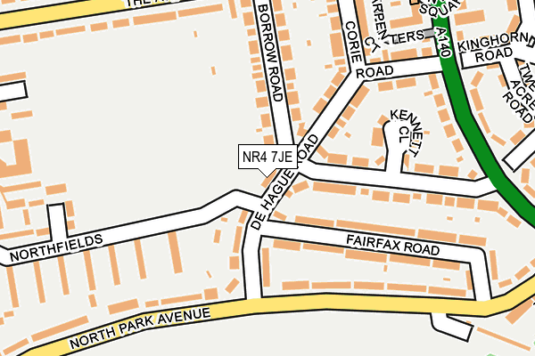 NR4 7JE map - OS OpenMap – Local (Ordnance Survey) NR4 7JE map - OS OpenMap – Local (Ordnance Survey)
