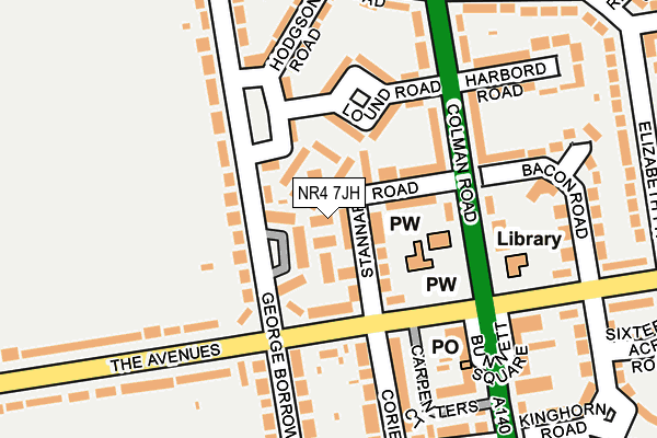 NR4 7JH map - OS OpenMap – Local (Ordnance Survey) NR4 7JH map - OS OpenMap – Local (Ordnance Survey)