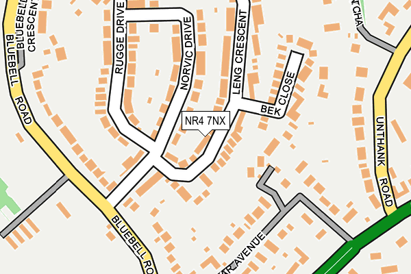 NR4 7NX map - OS OpenMap – Local (Ordnance Survey) NR4 7NX map - OS OpenMap – Local (Ordnance Survey)
