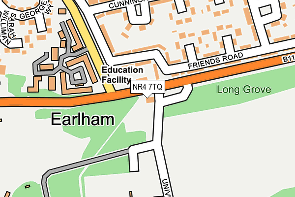 NR4 7TQ map - OS OpenMap – Local (Ordnance Survey) NR4 7TQ map - OS OpenMap – Local (Ordnance Survey)