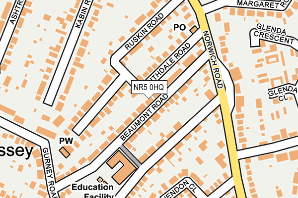 NR5 0HQ map - OS OpenMap – Local (Ordnance Survey)