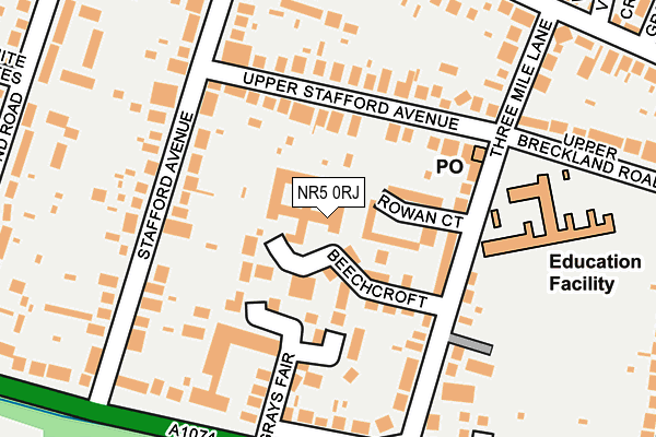 NR5 0RJ map - OS OpenMap – Local (Ordnance Survey) NR5 0RJ map - OS OpenMap – Local (Ordnance Survey)