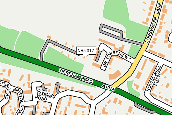 NR5 0TZ map - OS OpenMap – Local (Ordnance Survey) NR5 0TZ map - OS OpenMap – Local (Ordnance Survey)