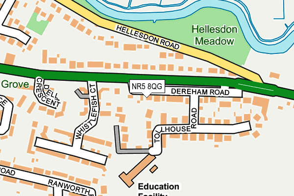 NR5 8QG map - OS OpenMap – Local (Ordnance Survey) NR5 8QG map - OS OpenMap – Local (Ordnance Survey)