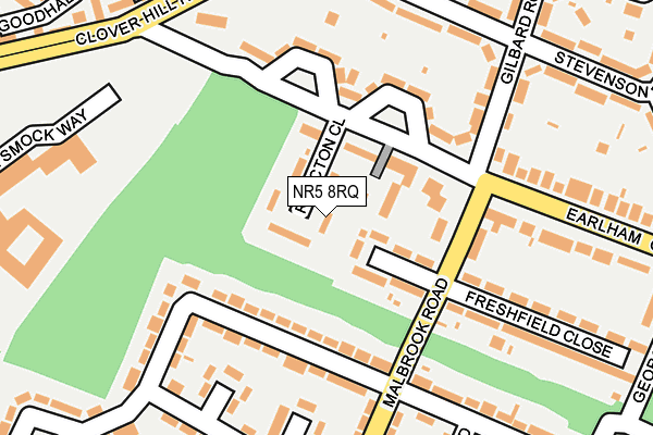 NR5 8RQ map - OS OpenMap – Local (Ordnance Survey) NR5 8RQ map - OS OpenMap – Local (Ordnance Survey)