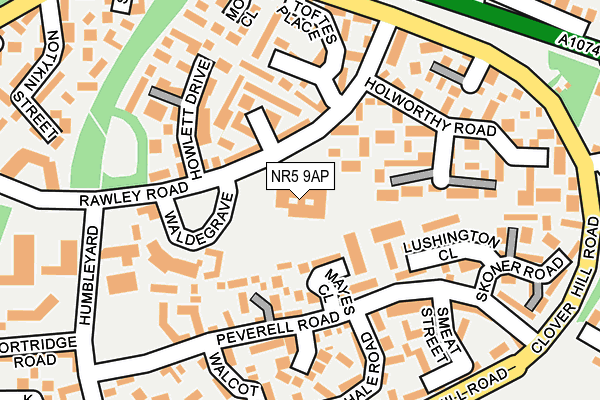 NR5 9AP map - OS OpenMap – Local (Ordnance Survey) NR5 9AP map - OS OpenMap – Local (Ordnance Survey)