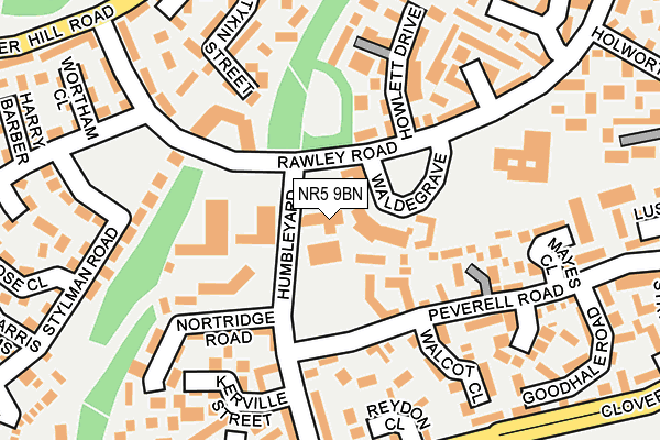 NR5 9BN map - OS OpenMap – Local (Ordnance Survey) NR5 9BN map - OS OpenMap – Local (Ordnance Survey)